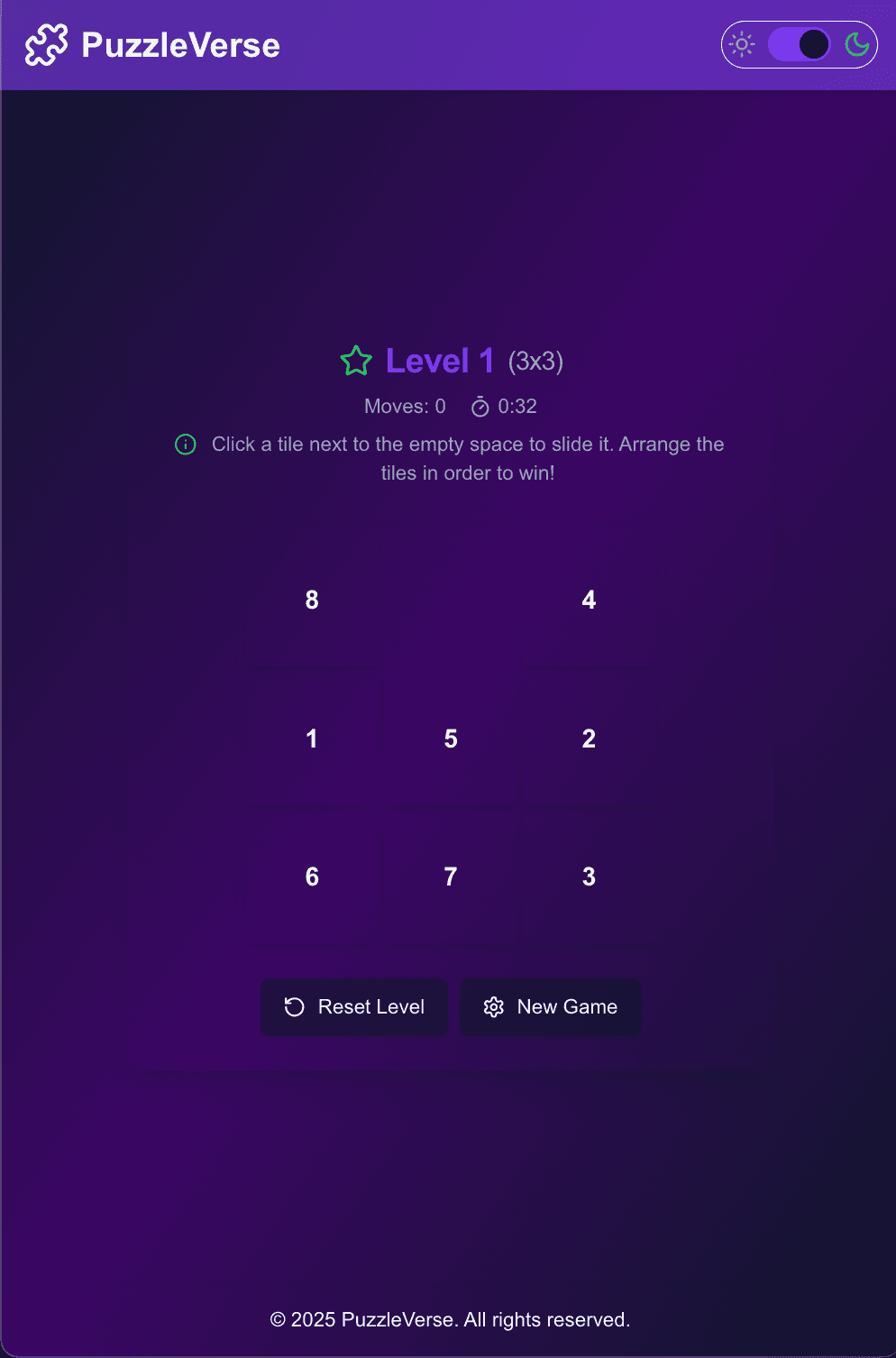 Puzzle Game (Built with AI)